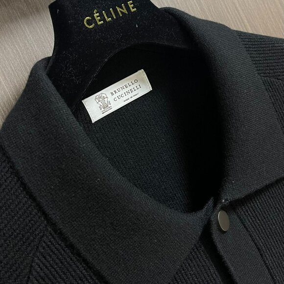 Brunello Cucinelli lapel knitted sweater coat - Picture 4 of 8